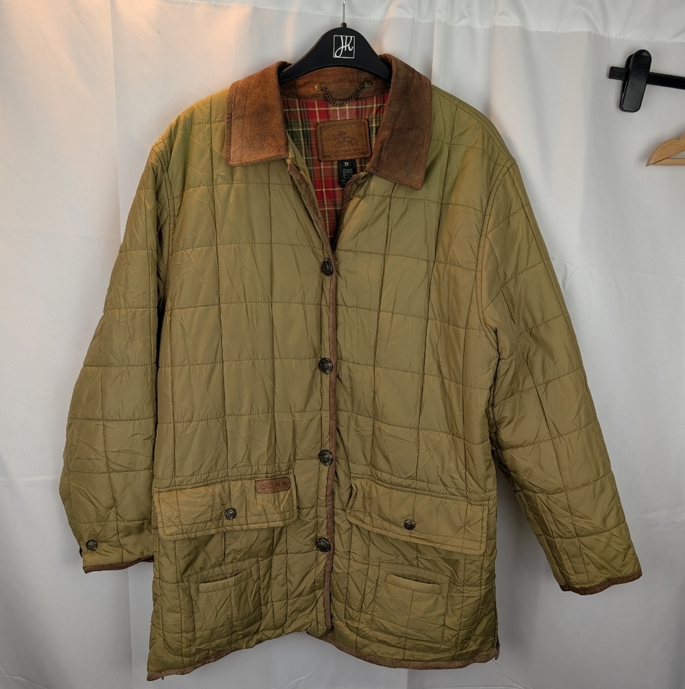 Vintage 90s Lauren RL Equestrian Coat Jacket Horse Button 1X In VGUC